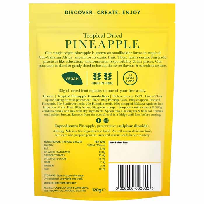 Forest Feast - Tropical Pineapple, 120g - Pack of 6 - Back