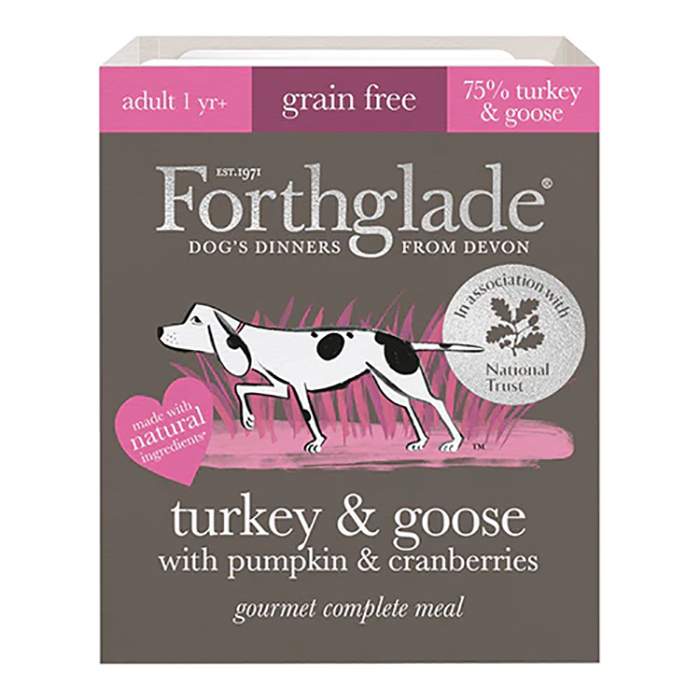 Forthglade - Gourmet Turkey & Goose with Pumpkin & Cranberry GF, 395g  Pack of 7