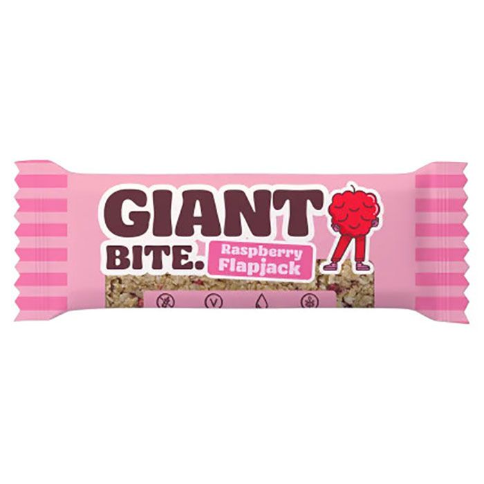 Giant Bar - Bite Flapjack Raspberry, 42g - Pack of 15