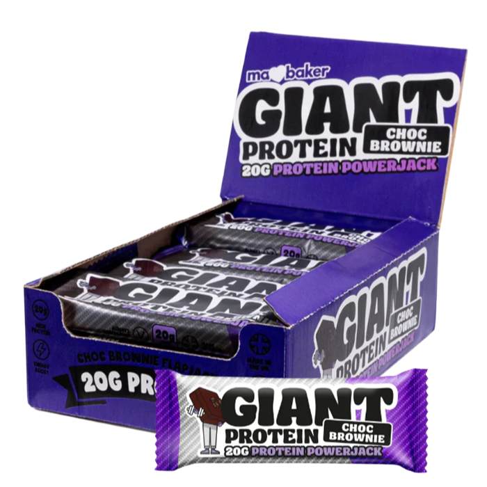 Giant Bar - Protein - Chocolate Brownie, 90g  Pack of 12