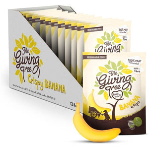 Giving Tree Ventures - Freeze Dried Banana Crisps | Multiple Sizes | Pack of 12