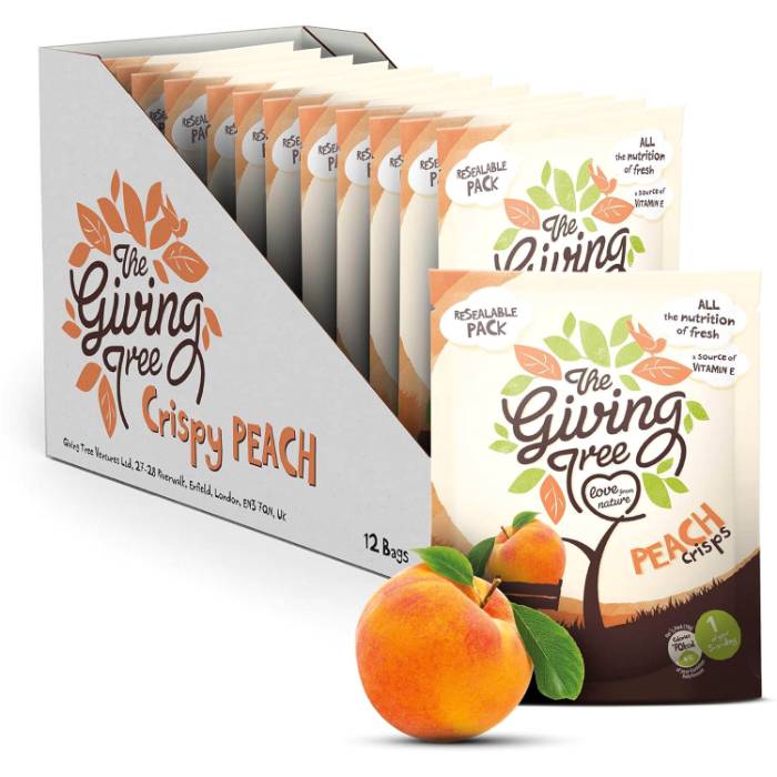 Giving Tree Ventures - Freeze Dried Peach Crisps  Pack of 12,18g