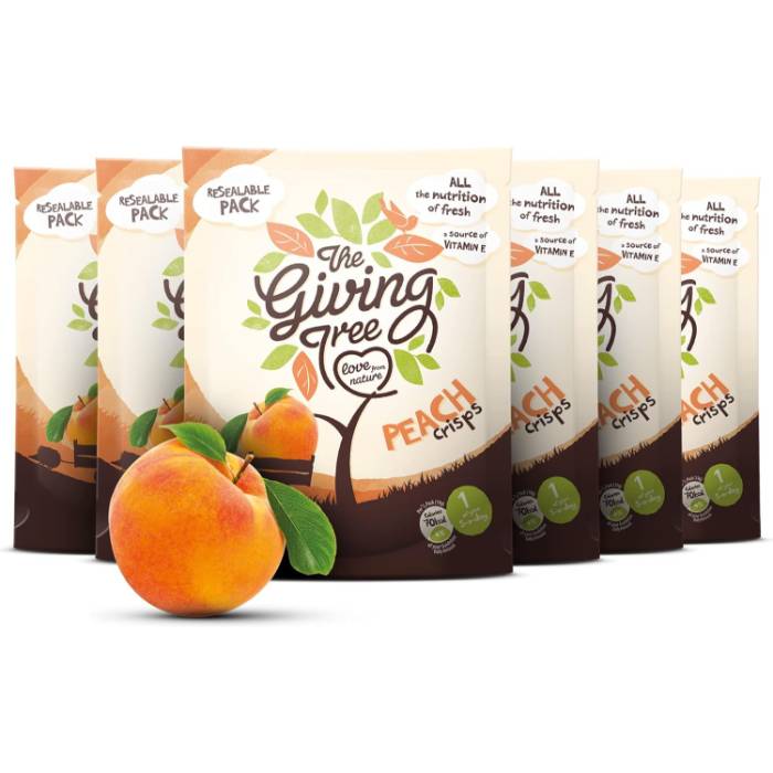 Giving Tree Ventures - Freeze Dried Peach Crisps  Pack of 12, 38g