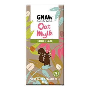 Gnaw Chocolate - Vegan Oat Mi!lk Chocolate Bar, 100g - Pack of 12 | Multiple Flavours