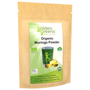 Golden Greens - Organic Moringa Powder, 100g