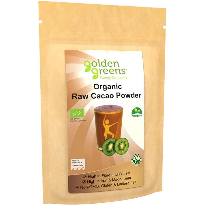 Golden Greens - Organic Raw Cacao Powder, 200g