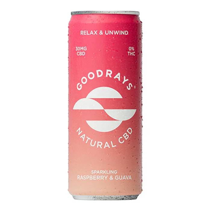 Goodrays - Raspberry & Guava CBD Drink, 250ml - Pack of 12