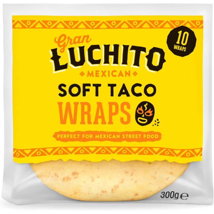 Gran Luchito - Soft Taco Wraps, 150g  Pack of 10