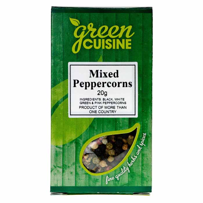 Green Cuisine - Mixed Peppercorns, 20g  Pack of 6