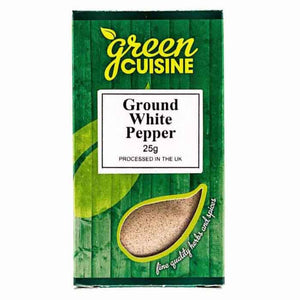Green Cuisine - Pepper Ground White, 25g | Pack of 6