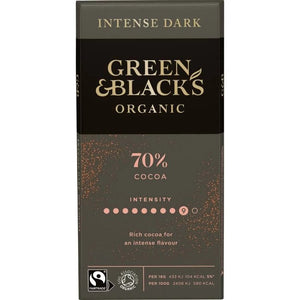 Green & Blacks - Cocoa Dark Chocolate Organic, 90g | Pack of 15 | Various Levels