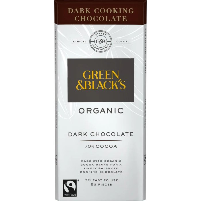 Green & Blacks - Dark Cooks Chocolate Organic, 150g  Pack of 15