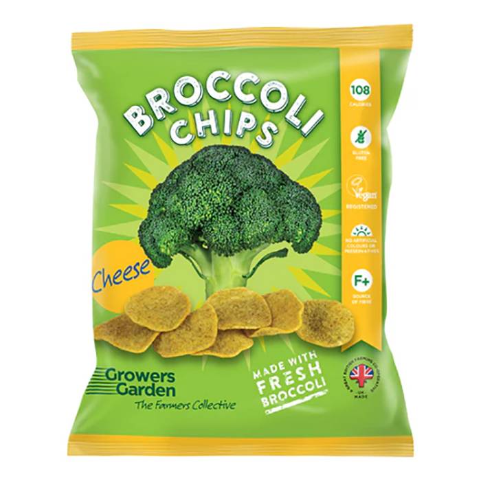 Growers Garden - Broccoli Crisps with Cheese, 24g Pack of 24