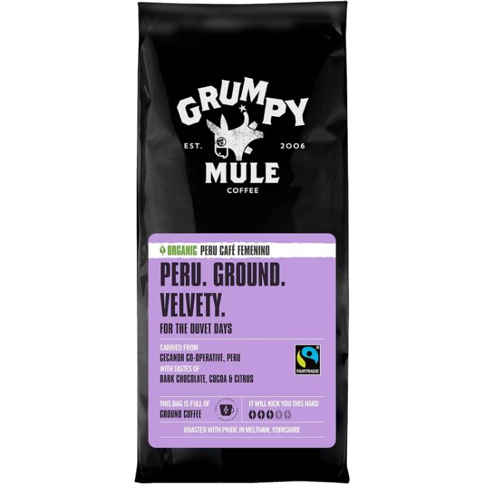 Grumpy Mule - Organic Fair Trade Peru Femenino Beans, 227g