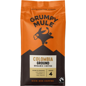 Grumpy Mule - Organic Roast and Ground Colombia Coffee, 200g | Pack of 6