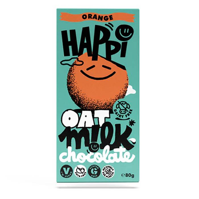 HAPPi - Orange Oat M!Lk Chocolate 80g - Pack of 12