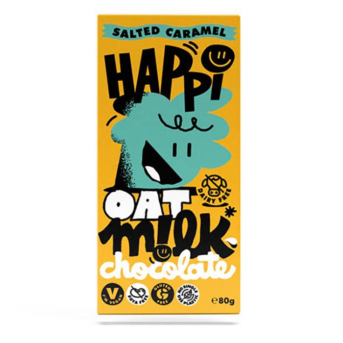 HAPPi - Salted Caramel Oat M!Lk Chocolate 80g - Pack of 12