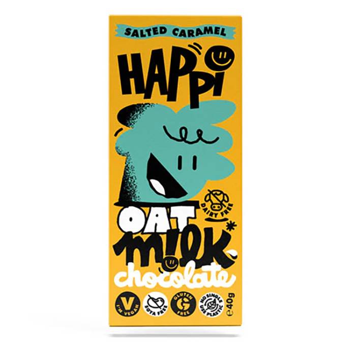 HAPPi - Salted Caramel Oat M!Lk Chocolate, 40g - Pack of 15