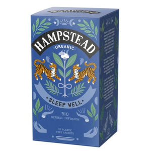 Hampstead Tea - Organic Sleep Well Tea Bags, 20 Bags | Pack of 4