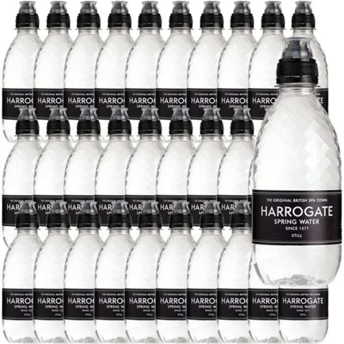 Harrogate Water - PET Spring Water Sports Cap, 330ml Pack of 30