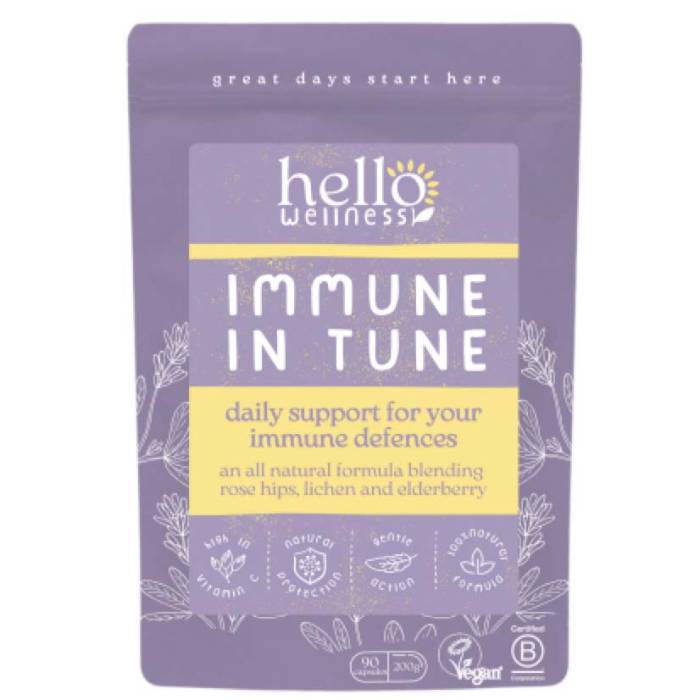 Hello Wellness - Immune In Tune Natural Daily Support, 60 Capsules