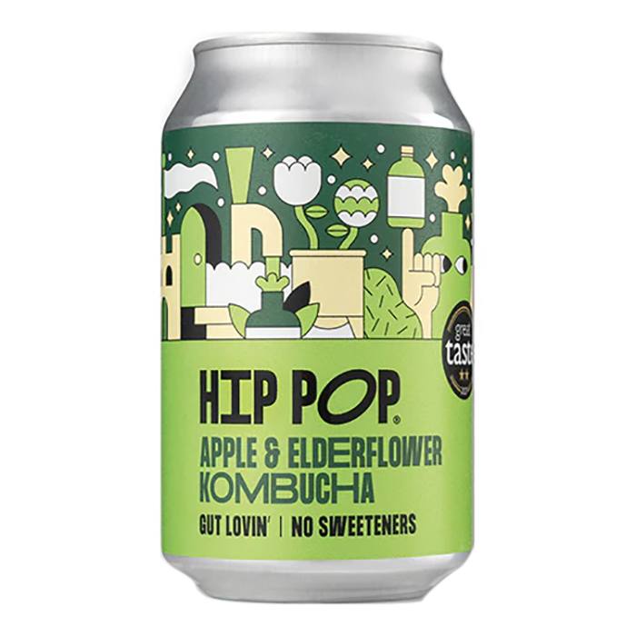 Hip Pop - Kombucha Apple & Elderflower, 330ml