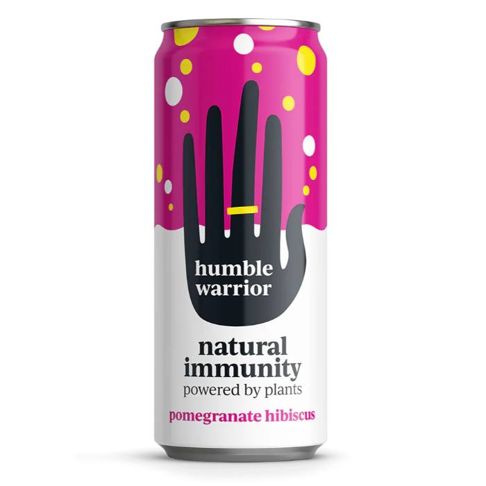 Humble Warrior - Pomegranate Hibiscus Sparkling Immunity Drinks, 250ml  Pack of 12