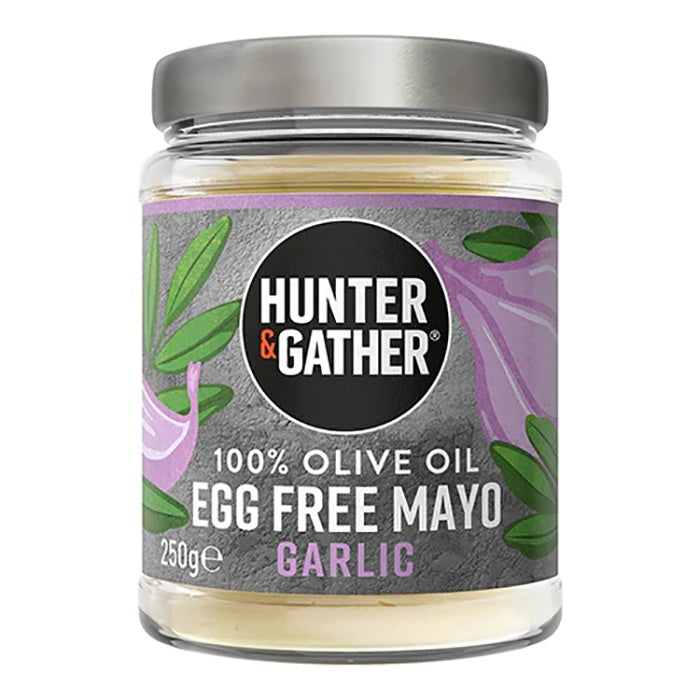 Hunter & Gather - Egg Free Olive Oil Mayo Garlic , 250g - Pack of 6