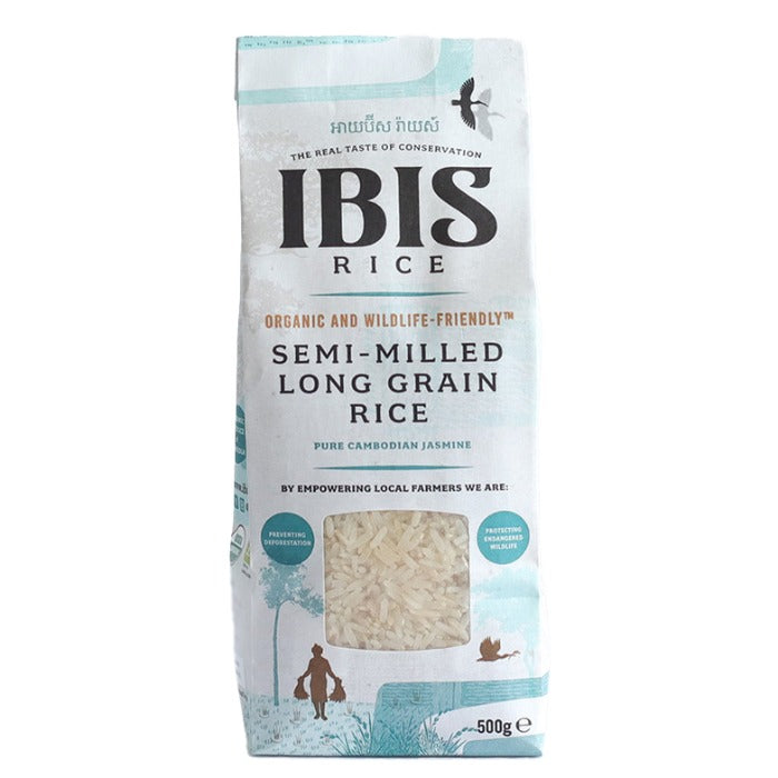 Ibis - Semi-milled Jasmine Long Grain Rice, 500g