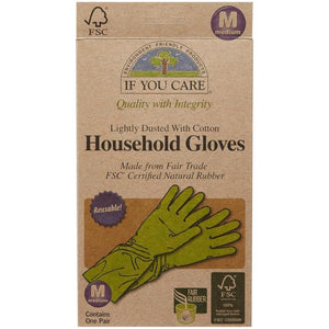 If You Care - FSC Certified Rubber Latex Gloves Medium, 1 Pack | Pack of 12