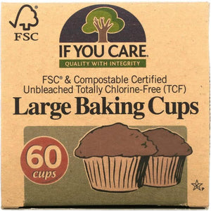 If You Care - If You Care Large Baking Cups-cake Cases, 60 Cups