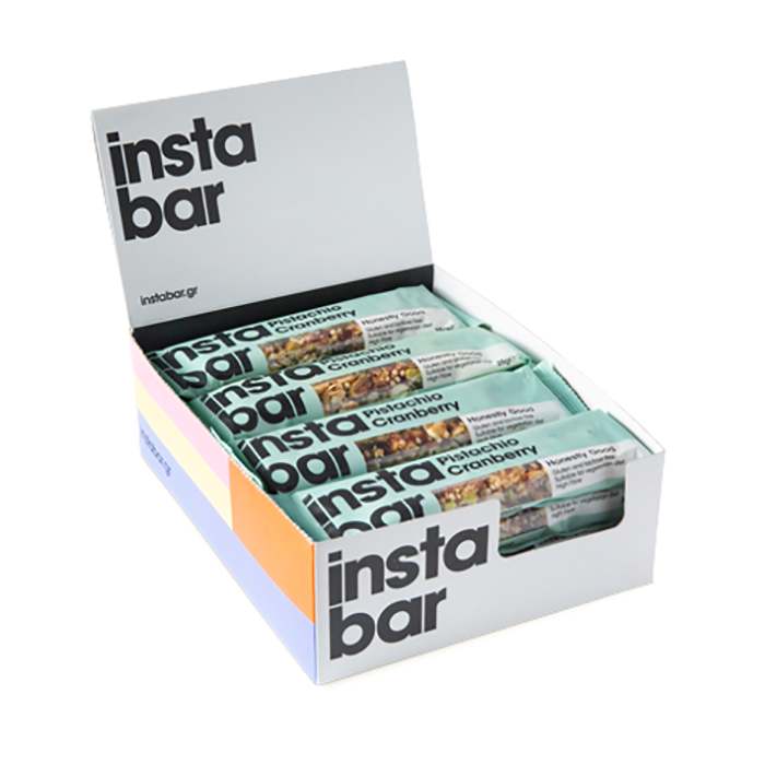 Instabar - Pistachio Cranverry Bars, 35g  Pack of 16