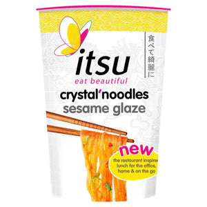 Itsu - Sesame Glaze Crystal Noodles Cup, 77g | Pack of 6