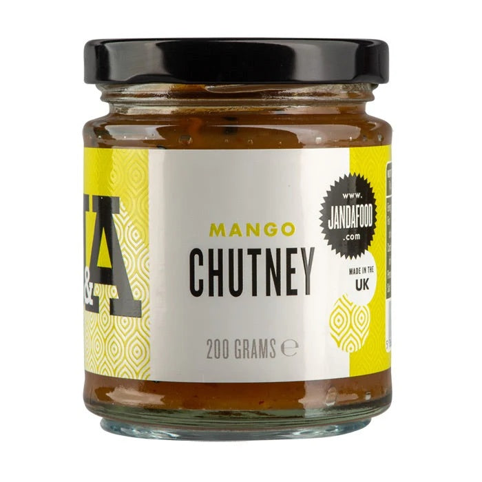 J & A Food - Mango Chutney, 200g - Pack of 6