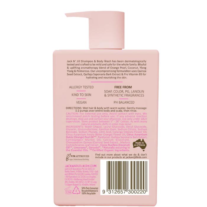 Jack & Jill - Shampoo & Body Wash Natural, 300ml - back