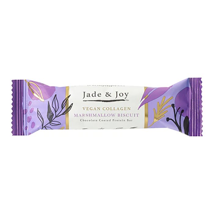 Jade & Joy - Vegan Collagen Marshmallow Biscuit Protein Bar, 50g | Pack of 12