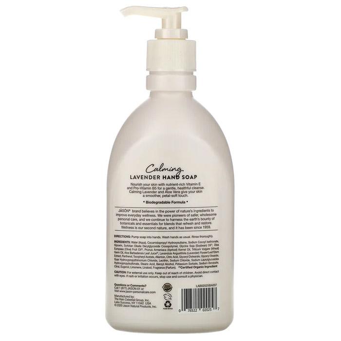 Jason Natural - Lavender Hand Soap, 473ml - back