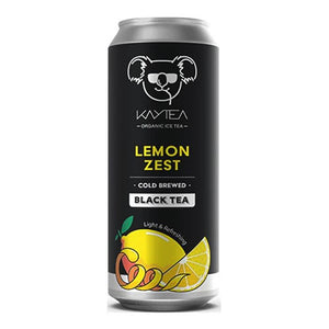 KAYTEA - Organic Lemon Zest Black Tea, 330ml - Pack of 12