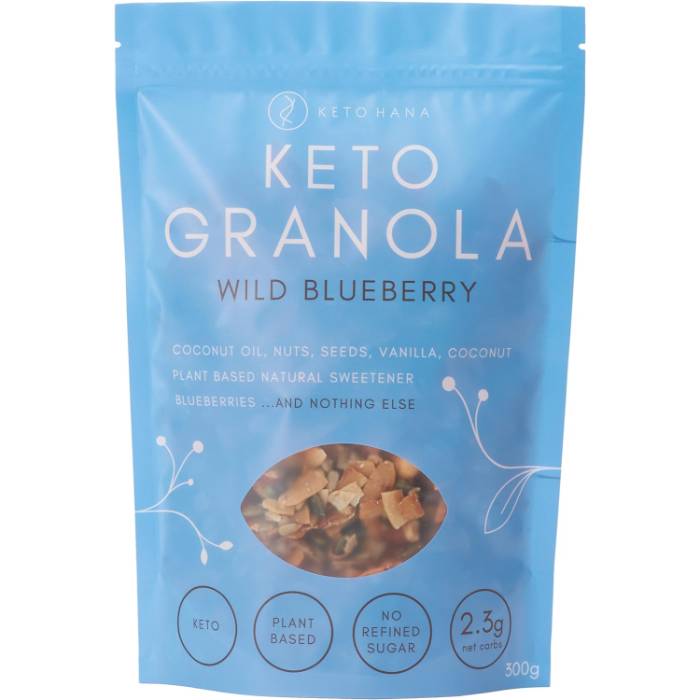 Keto Hana - Keto Granola Wild Blueberry, 300g