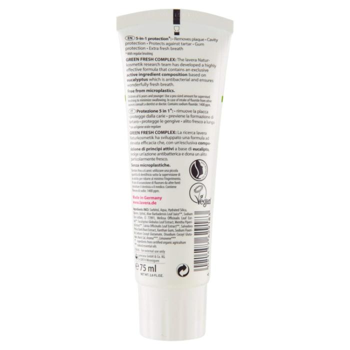 Lavera - Lavera Basis Toothpaste, 75ml - Back