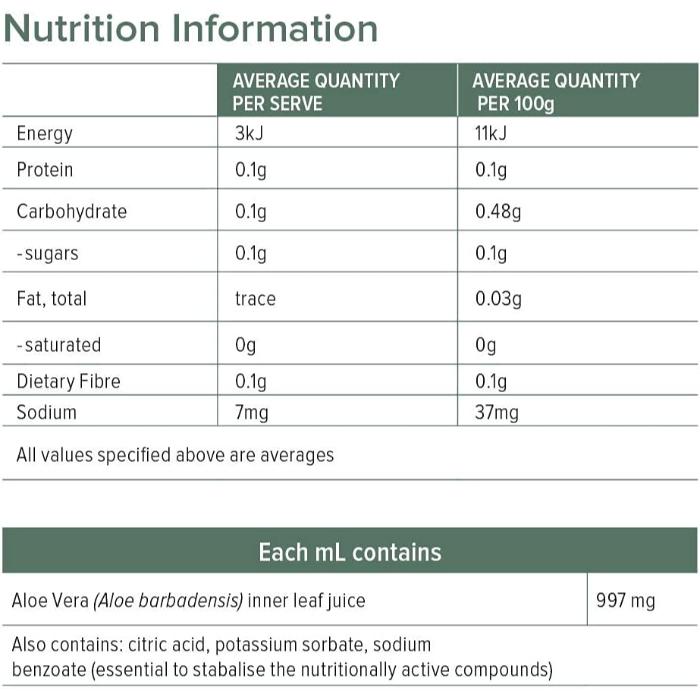 Lifestream - Bio Aloe Vera Juice, 1.25L - back