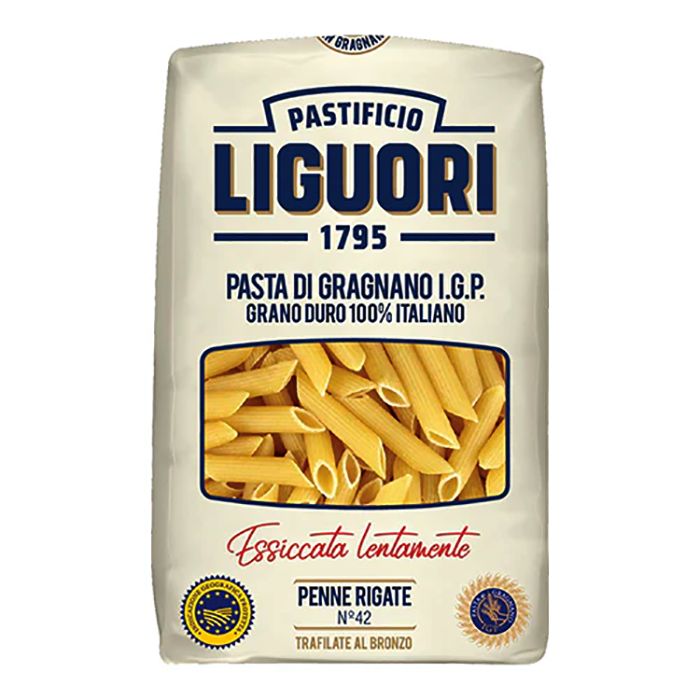 Liguori - Penne Rigate #42 Pasta Shapes, 500g - Pack of 16