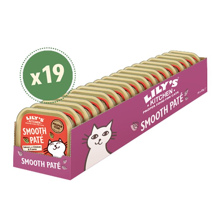 Lily's Kitchen - Cats Catch of the Day Tray Salmon Chicken Prawns, 85g  Pack of 19