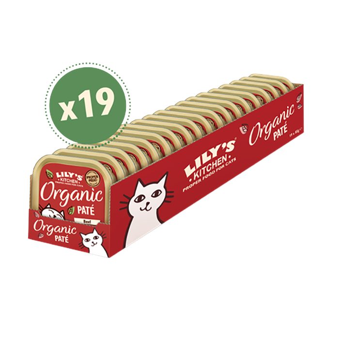 Lily's Kitchen - Cats Organic Tray Beef, 85g  Pack of 19