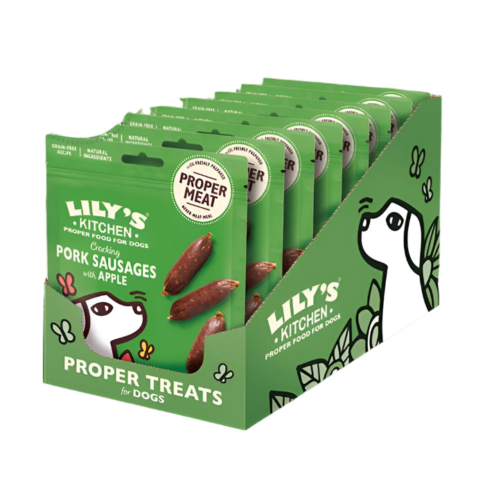 Lily's Kitchen - Dog Sausages Cracking Pork and Apple, 70g  Pack of 8