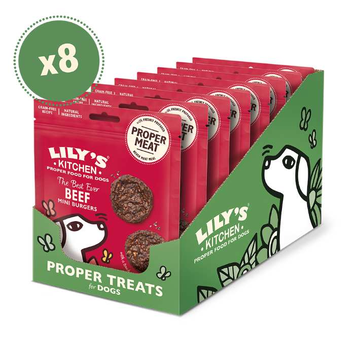 Lily's Kitchen - Dog The Best Ever Beef Mini Burgers, 70g  Pack of 8