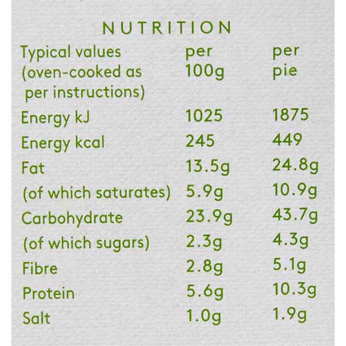 Linda McCartney - 2 Vegetarian Country Pies, 380g  Pack of 8 - back