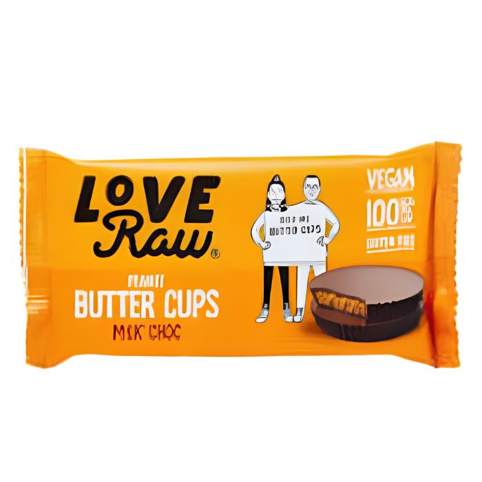 LoveRaw - M!lk Choc Butter Cups, 34g | Pack of 18