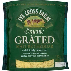 Lye Cross Farm - Organic Grated Cheese, 180g | Pack of 10
