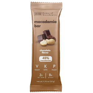 House of Macadamias - Macadamia Bar Dark Chocolate Organic, 50g | Pack of 12